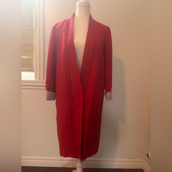 Cop.Copine Cherry Red Open-Front Jacket - Picture 4 of 11